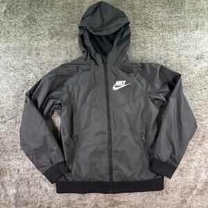 Nike Kids Windrunner Hooded Jacket Medium Black